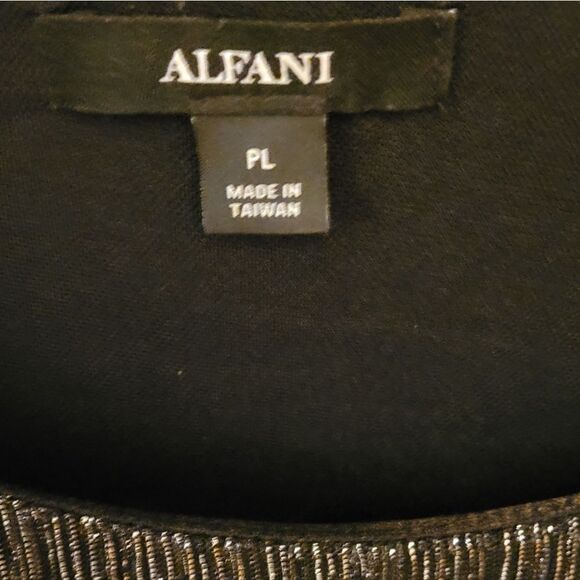 ALFANI METALLIC BELL SLEEVE TOP - Picture 3 of 6